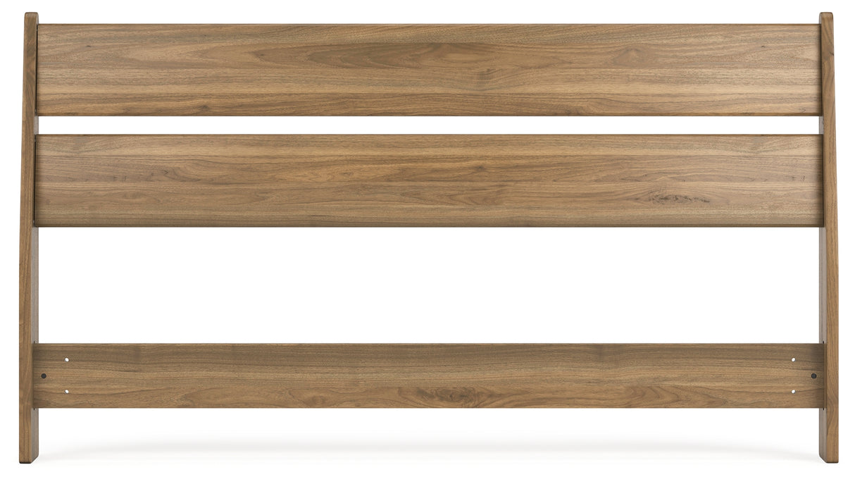 Deanlow Queen Panel Headboard with Dresser in Honey from Ashley - Luna Furniture