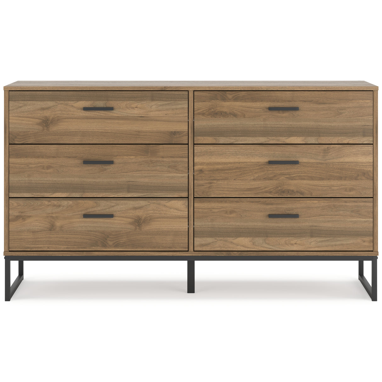 Deanlow Full Panel Headboard with Dresser and Nightstand in Honey from Ashley Furniture - Luna Furniture