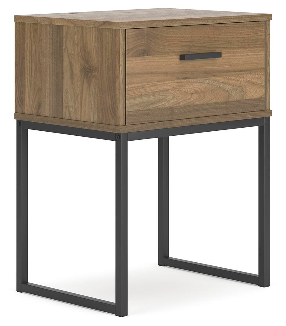 Deanlow Queen Panel Headboard with Dresser and Nightstand in Honey from Ashley Furniture - Luna Furniture