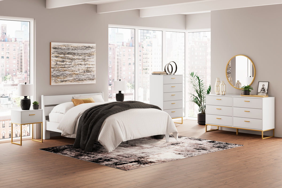 Socalle Two-tone Queen Panel Platform Bed from Ashley - Luna Furniture
