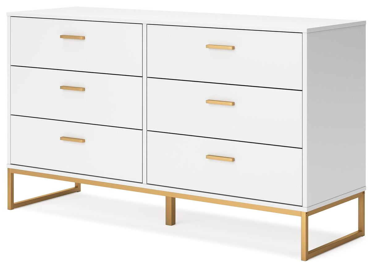 Socalle Queen Panel Headboard with Dresser and Nightstand in Two-tone from Ashley Furniture - Luna Furniture