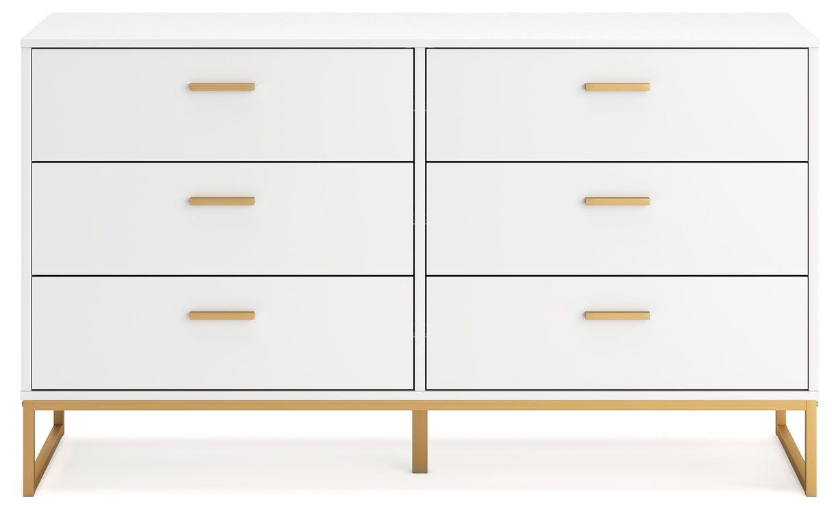 Socalle Full Panel Headboard with Dresser and Nightstand in Two-tone from Ashley - Luna Furniture