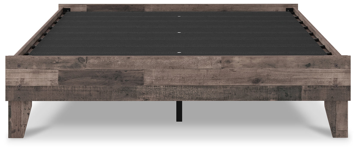 Neilsville Multi Gray Queen Platform Base Bed from Ashley - Luna Furniture