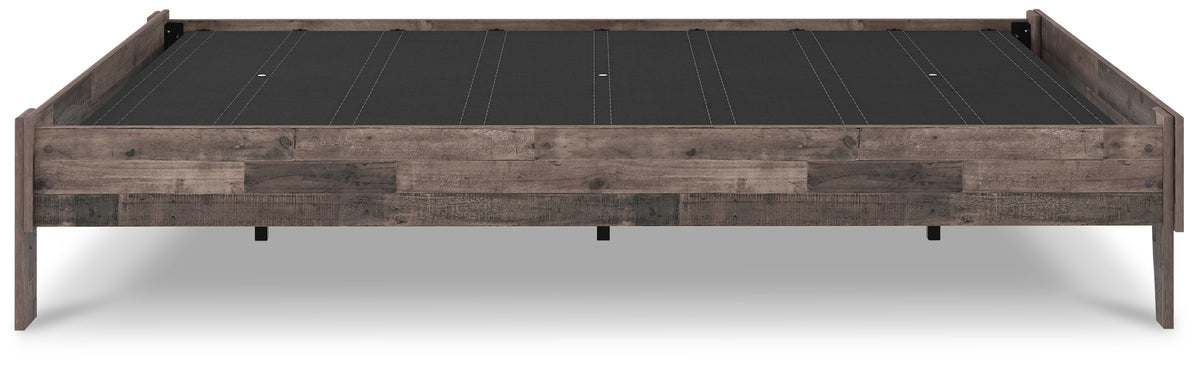 Neilsville Multi Gray Queen Platform Base Bed from Ashley - Luna Furniture