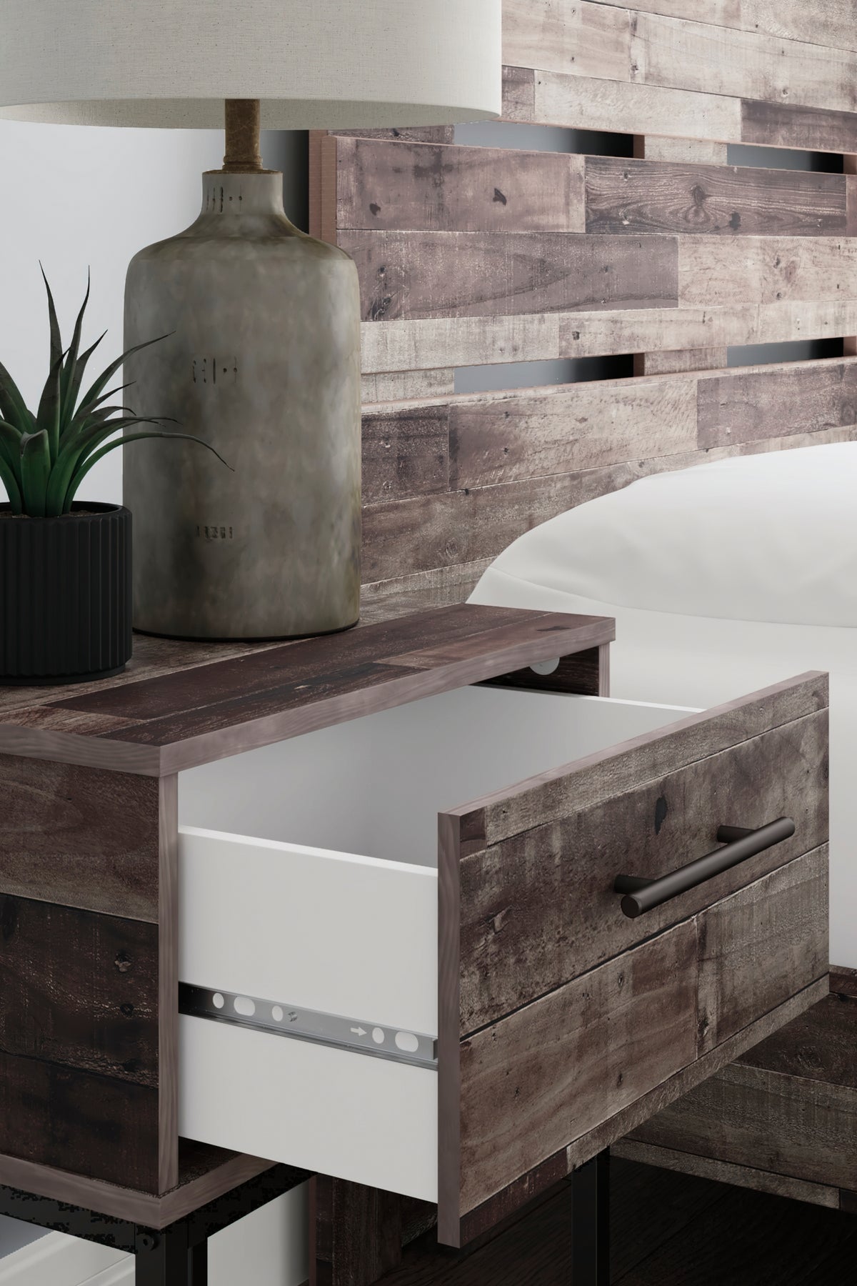 Neilsville Multi Gray Nightstand from Ashley - Luna Furniture