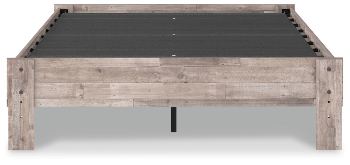 Neilsville Whitewash Full Platform Base Bed from Ashley - Luna Furniture