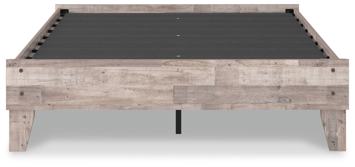 Neilsville Whitewash Full Platform Base Bed from Ashley - Luna Furniture