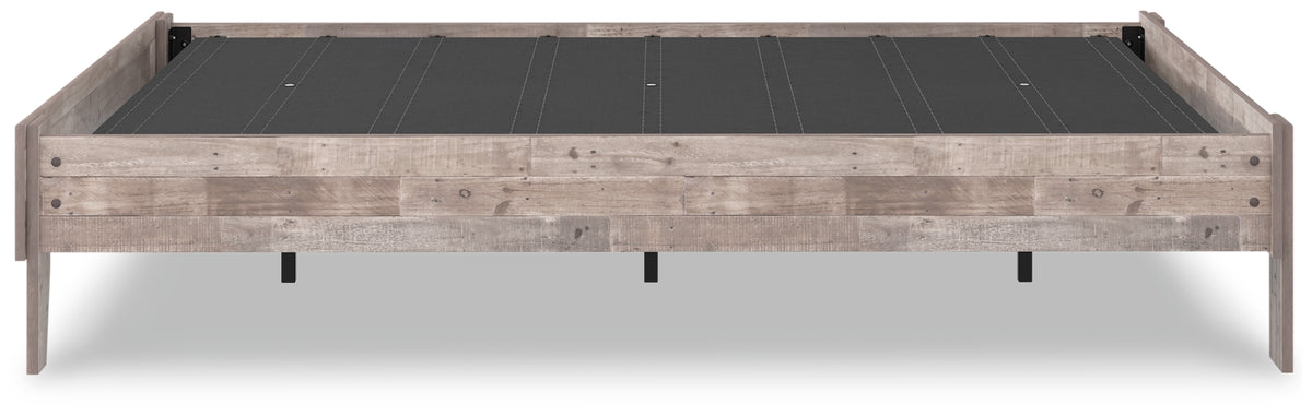 Neilsville Whitewash Full Platform Base Bed from Ashley - Luna Furniture