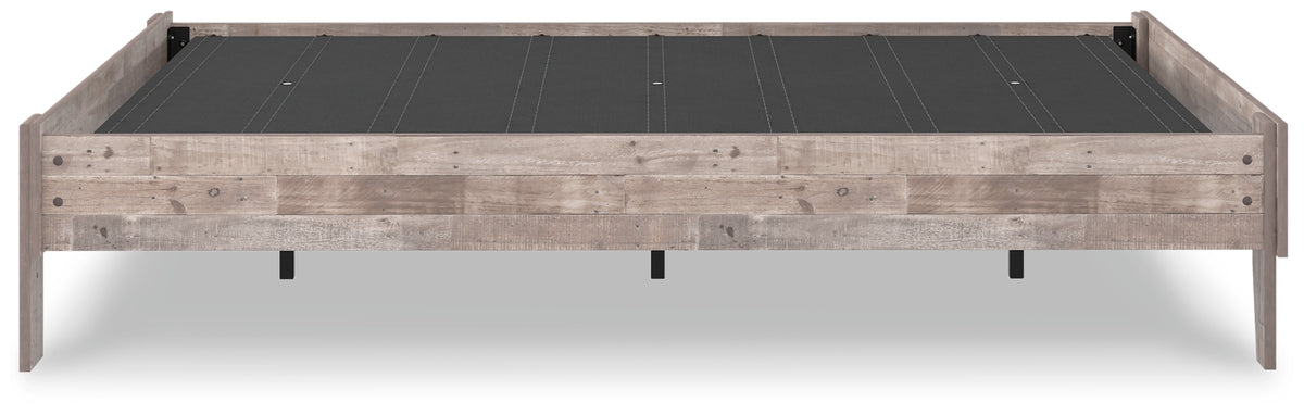 Neilsville Whitewash Full Platform Base Bed from Ashley - Luna Furniture