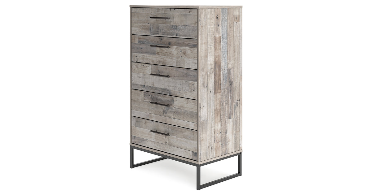 Neilsville Whitewash Chest of Drawers from Ashley Furniture - Luna Furniture