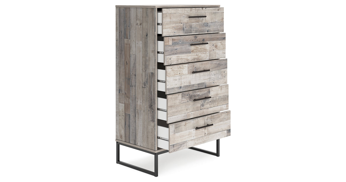 Neilsville Whitewash Chest of Drawers from Ashley Furniture - Luna Furniture