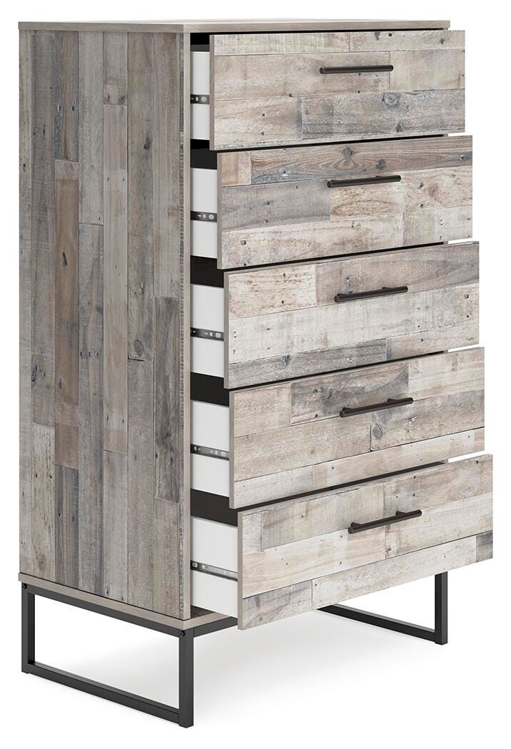 Neilsville Whitewash Chest of Drawers from Ashley Furniture - Luna Furniture