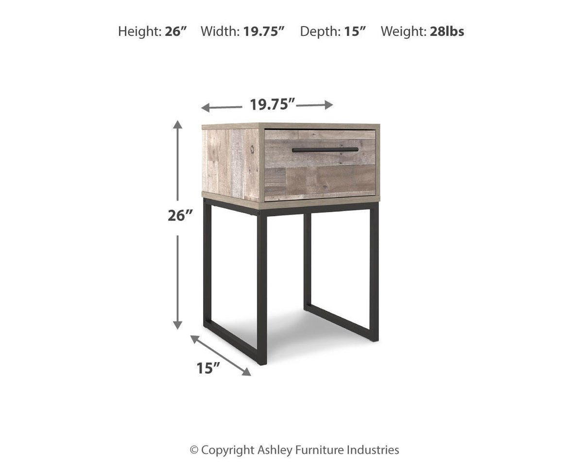 Neilsville Whitewash Nightstand from Ashley - Luna Furniture