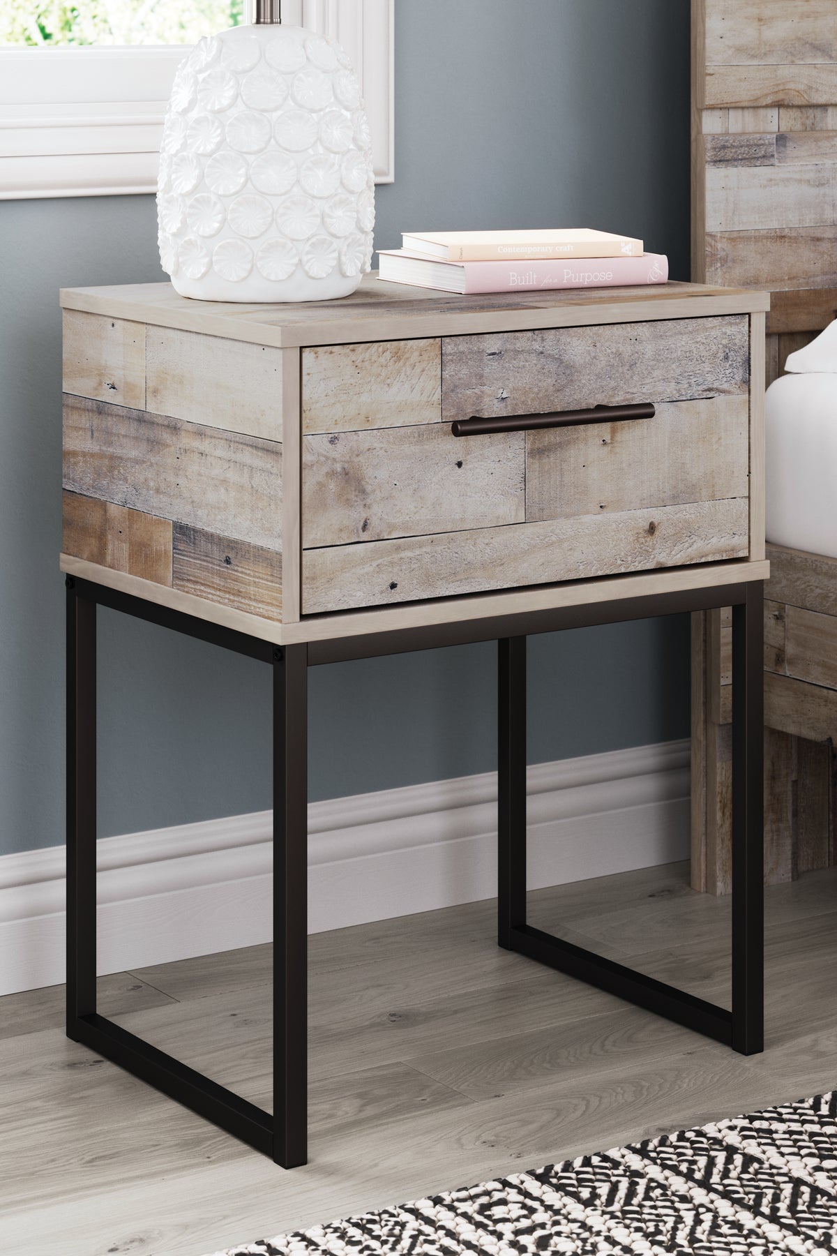 Neilsville Whitewash Nightstand from Ashley - Luna Furniture