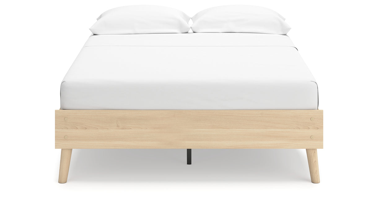 Cabinella Full Platform Bed with Dresser in Tan from Ashley Furniture - Luna Furniture