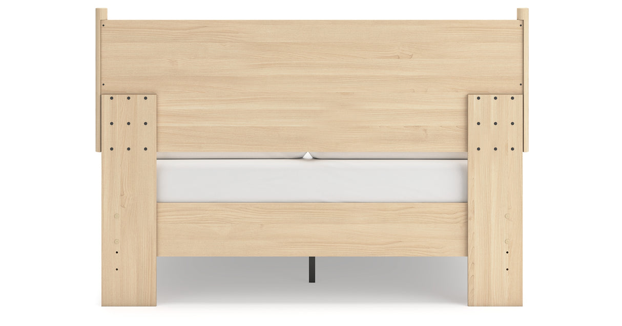 Cabinella Queen Panel Headboard with Dresser and Chest in Tan from Ashley Furniture - Luna Furniture