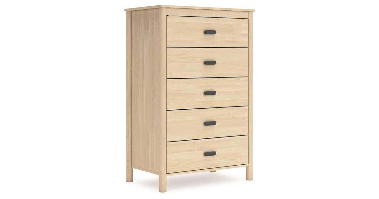 Cabinella Queen Platform Bed with Dresser, Chest and 2 Nightstands in Tan from Ashley Furniture - Luna Furniture