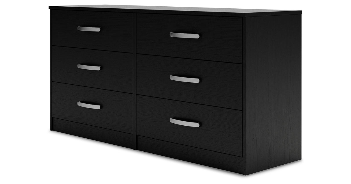 Finch Queen Panel Headboard with Dresser and 2 Nightstands in Black from Ashley Furniture - Luna Furniture