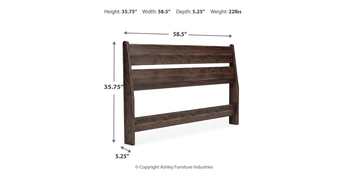 Calverson Mocha Full Panel Headboard with Dresser, Chest and Nightstand from Ashley - Luna Furniture