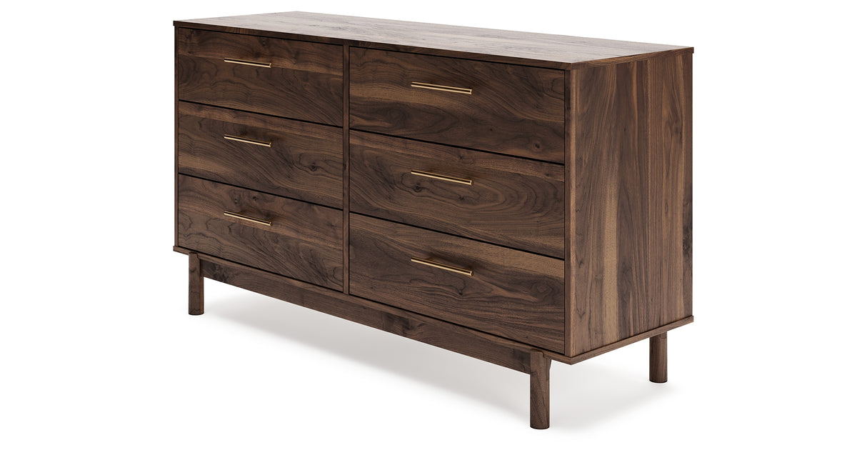 Calverson Mocha Full Panel Headboard with Dresser, Chest and Nightstand from Ashley - Luna Furniture