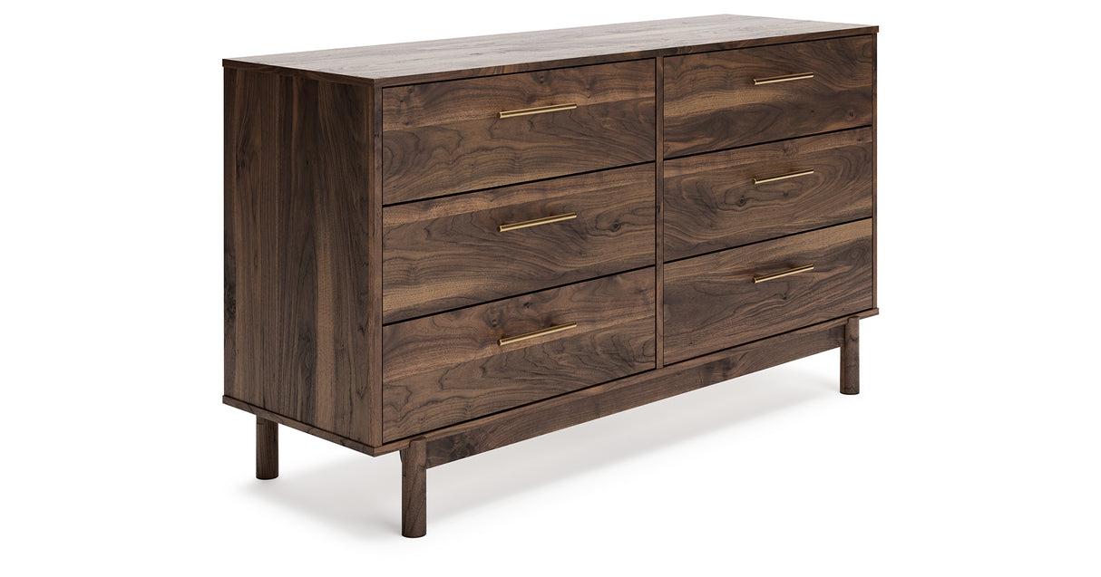 Calverson Mocha Full Panel Headboard with Dresser, Chest and Nightstand from Ashley - Luna Furniture