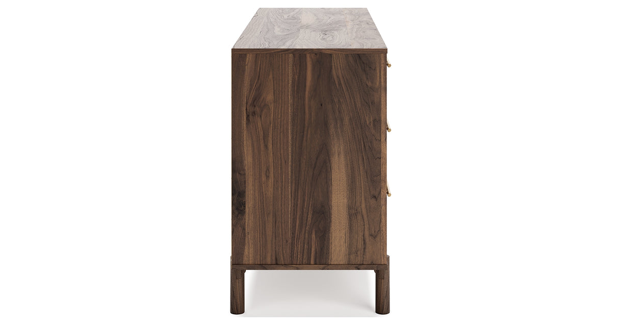 Calverson Mocha Full Panel Headboard with Dresser, Chest and Nightstand from Ashley - Luna Furniture
