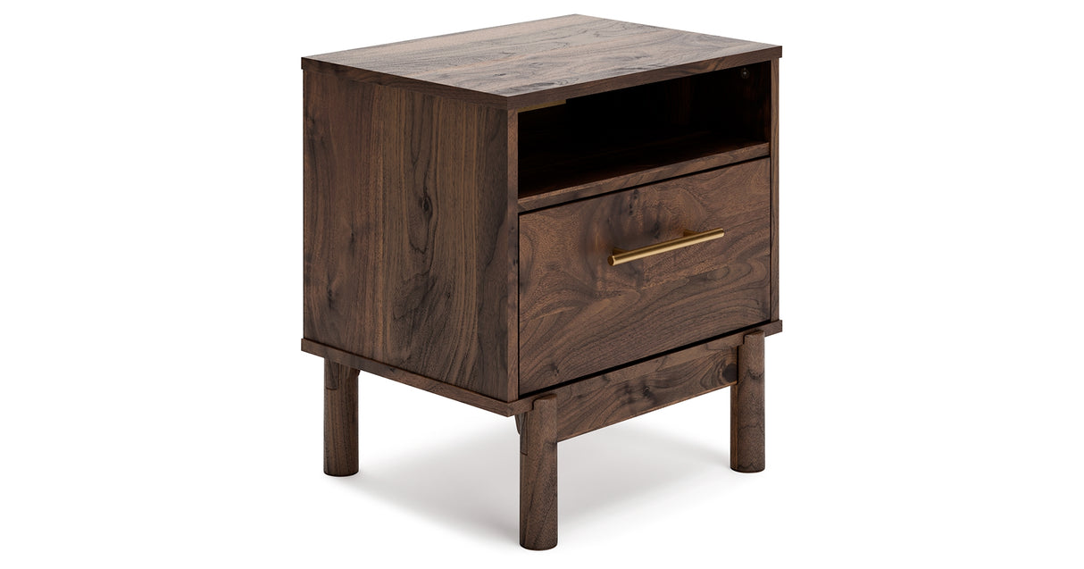 Calverson Mocha Full Panel Headboard with Dresser, Chest and Nightstand from Ashley - Luna Furniture