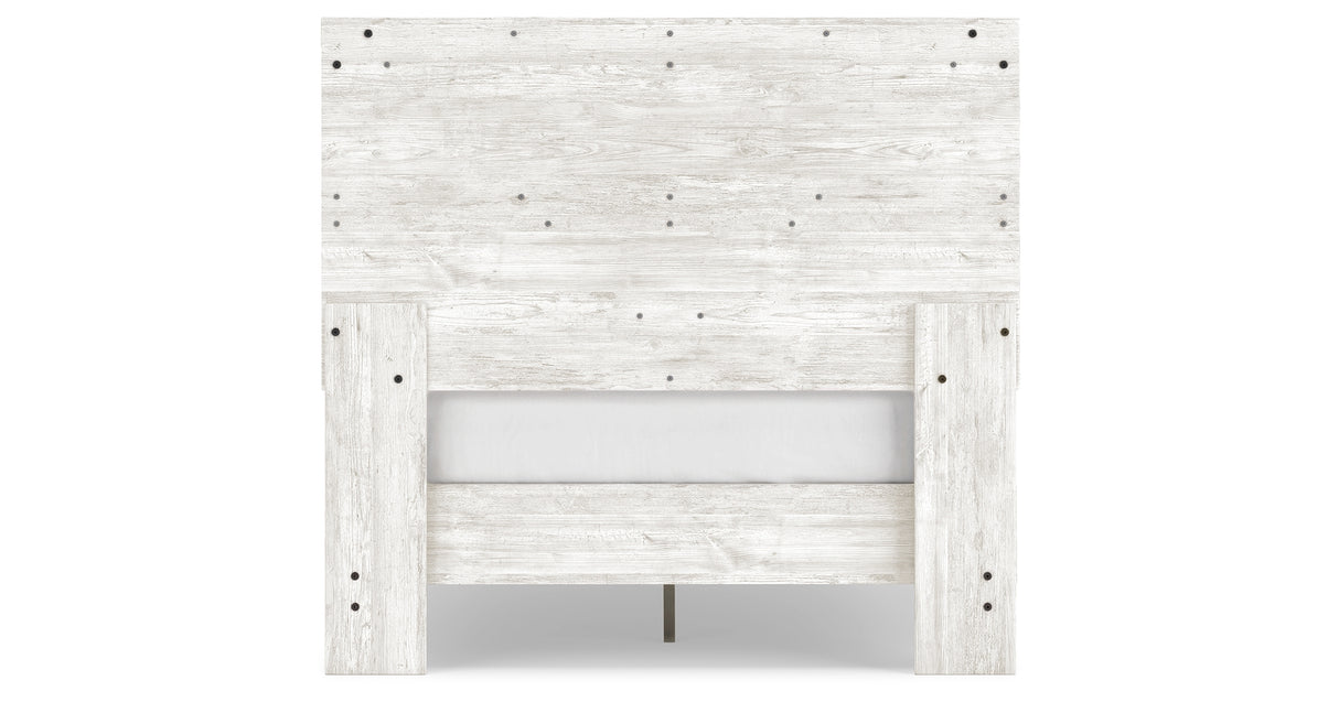 Shawburn Full Platform Bed with Dresser and Chest in White/Dark Charcoal Gray from Ashley Furniture - Luna Furniture