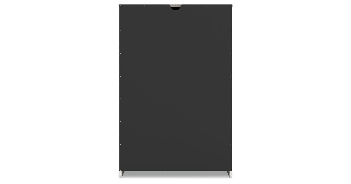 Shawburn Full Platform Bed with Dresser, Chest and 2 Nightstands in White/Dark Charcoal Gray from Ashley Furniture - Luna Furniture