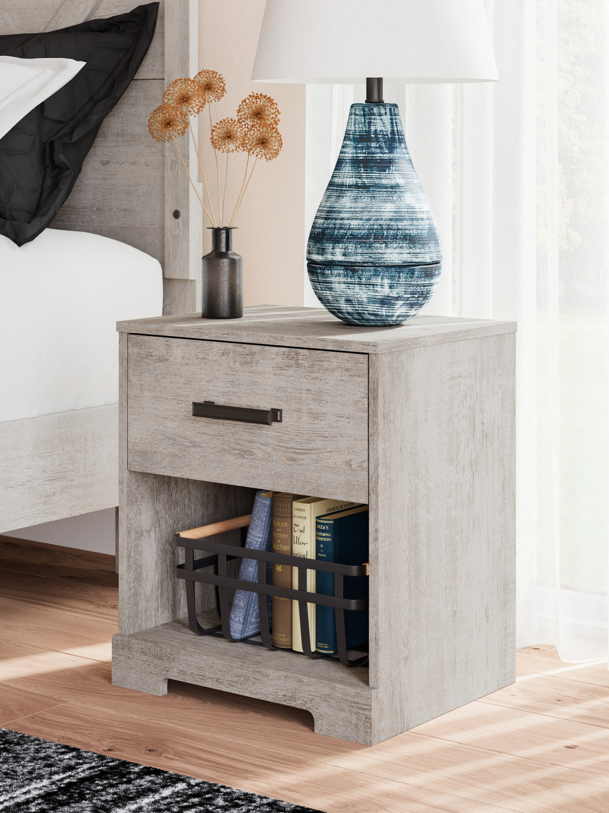 Shawburn Whitewash Nightstand from Ashley - Luna Furniture