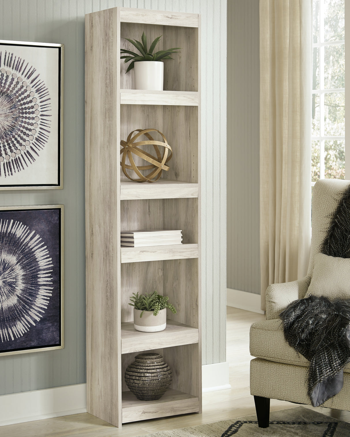 Bellaby Whitewash 4-Piece Entertainment Center from Ashley - Luna Furniture