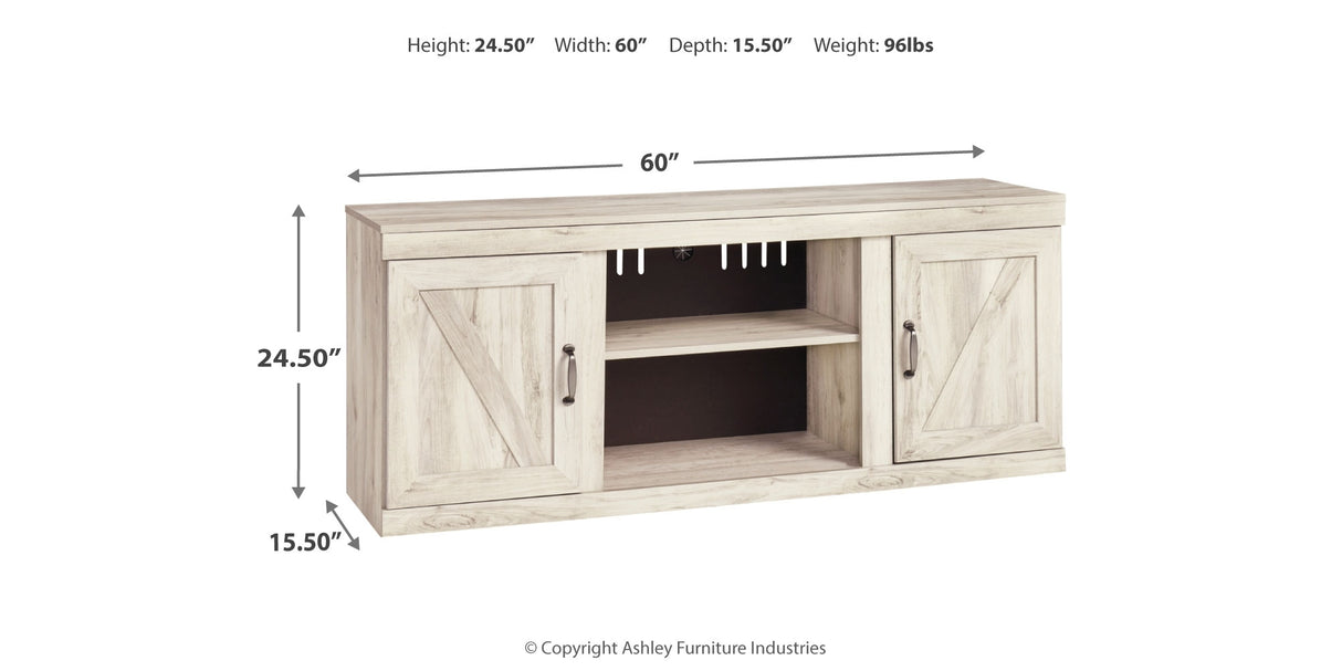 Bellaby Whitewash 4-Piece Entertainment Center from Ashley - Luna Furniture