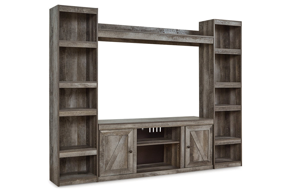 Wynnlow Gray 4-Piece Entertainment Center from Ashley - Luna Furniture