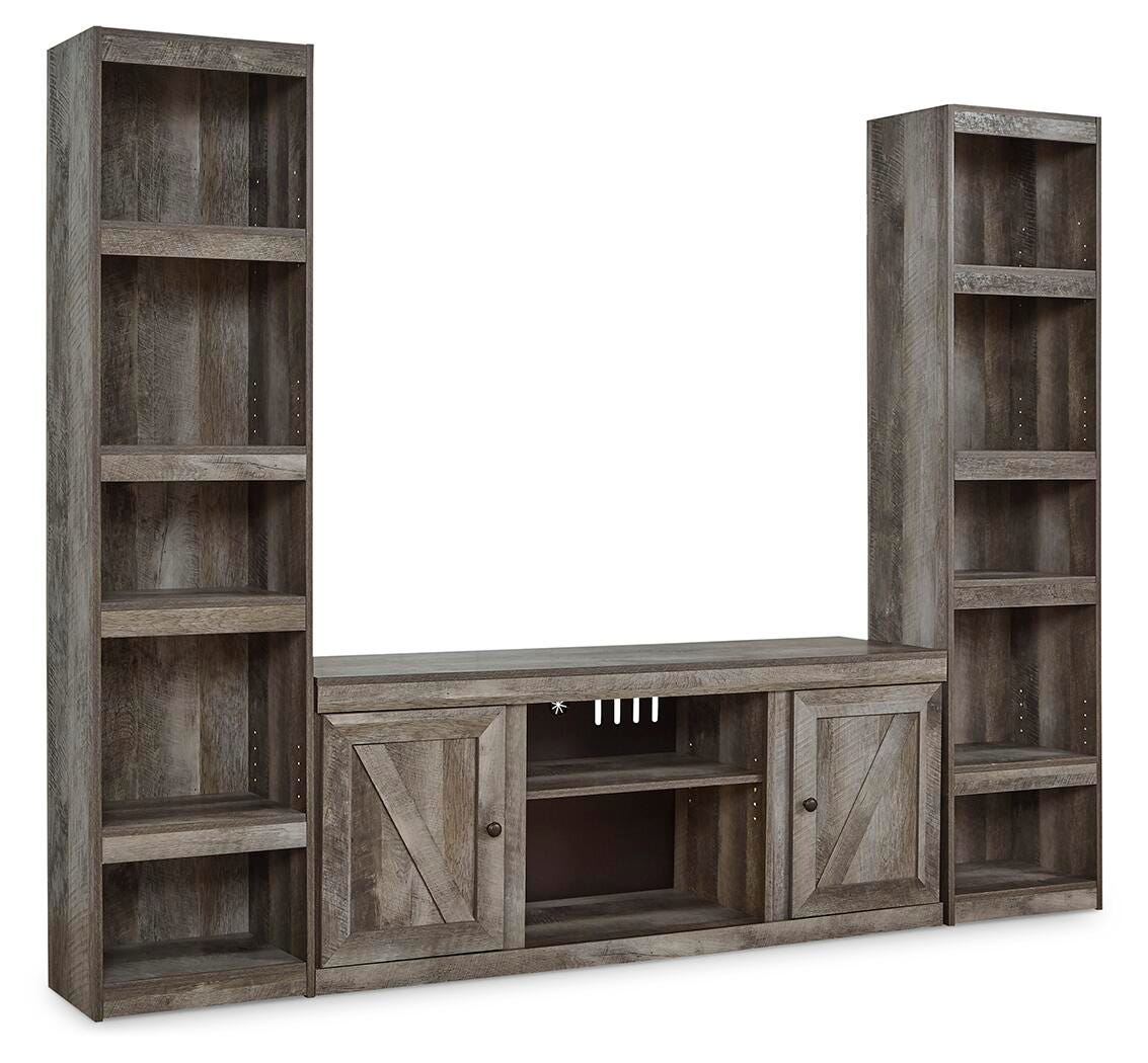 Wynnlow Gray 3-Piece Entertainment Center from Ashley Furniture - Luna Furniture