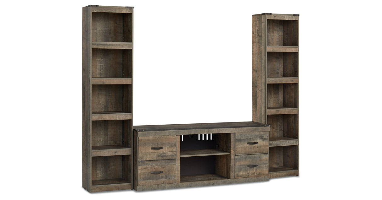 Trinell Brown 3-Piece Entertainment Center from Ashley Furniture - Luna Furniture