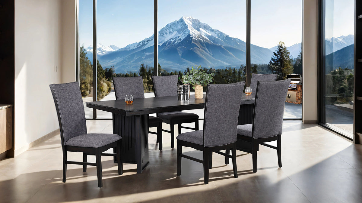Easingwold Black Modern Dining Room Set from Furniture of America - Luna Furniture