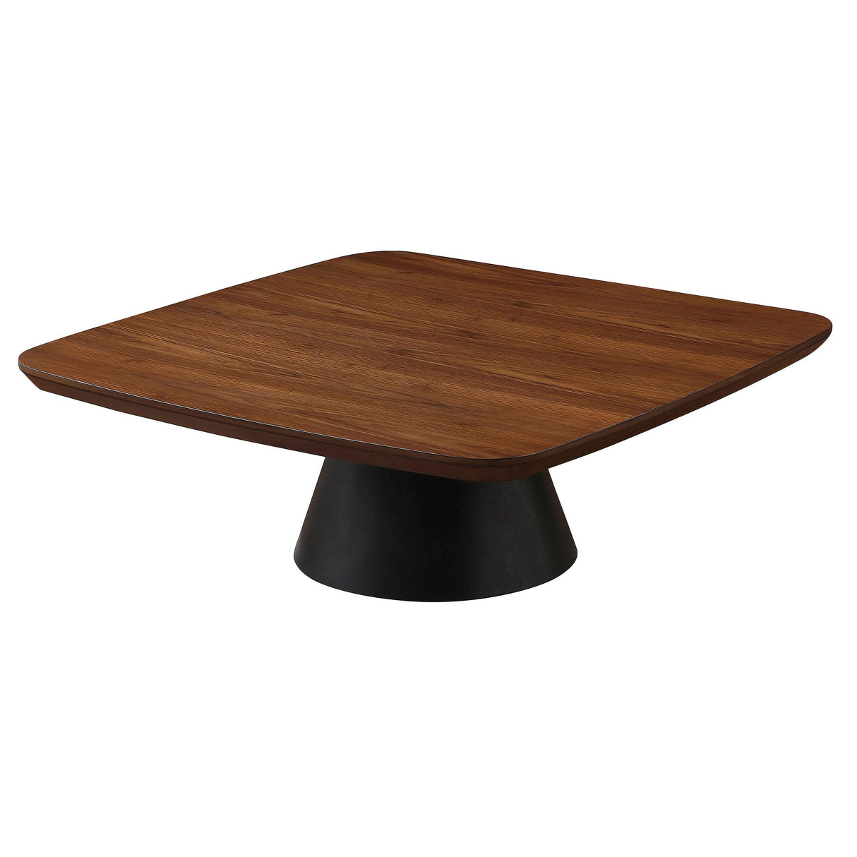 Eason Walnut and Black 2-Piece Coffee Table Set from Coaster - Luna Furniture