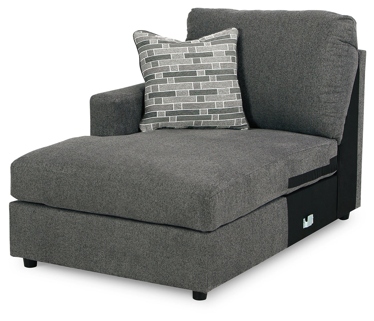 Edenfield Charcoal 3-Piece Sectional with Ottoman from Ashley - Luna Furniture