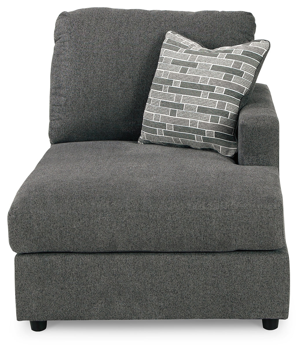 Edenfield Charcoal 3-Piece Sectional with Ottoman from Ashley Furniture - Luna Furniture