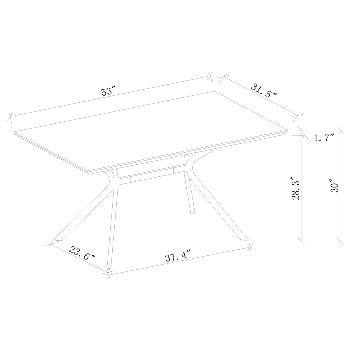 Edgecreek Light Brown Rectangular Wood Dining Table from Coaster - Luna Furniture