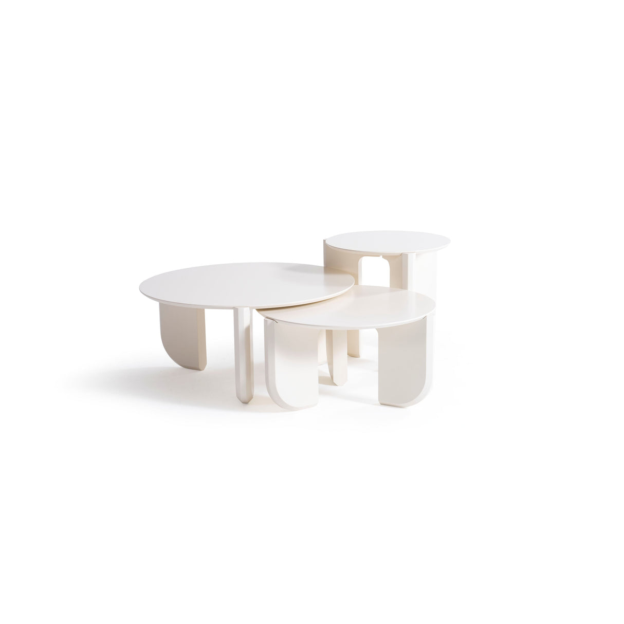 Elara Cream 3-Piece Coffee Table Set from Nova Furniture - Luna Furniture