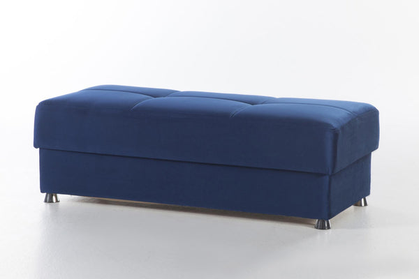 Elegant Roma Navy Ottoman