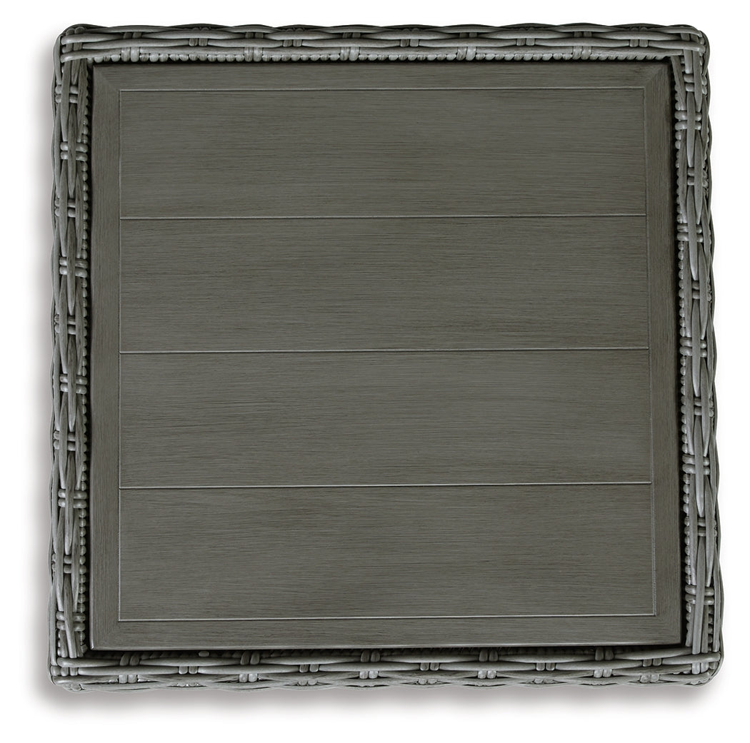 Elite Park Outdoor Coffee Table with 2 End Tables in Gray from Ashley Furniture - Luna Furniture