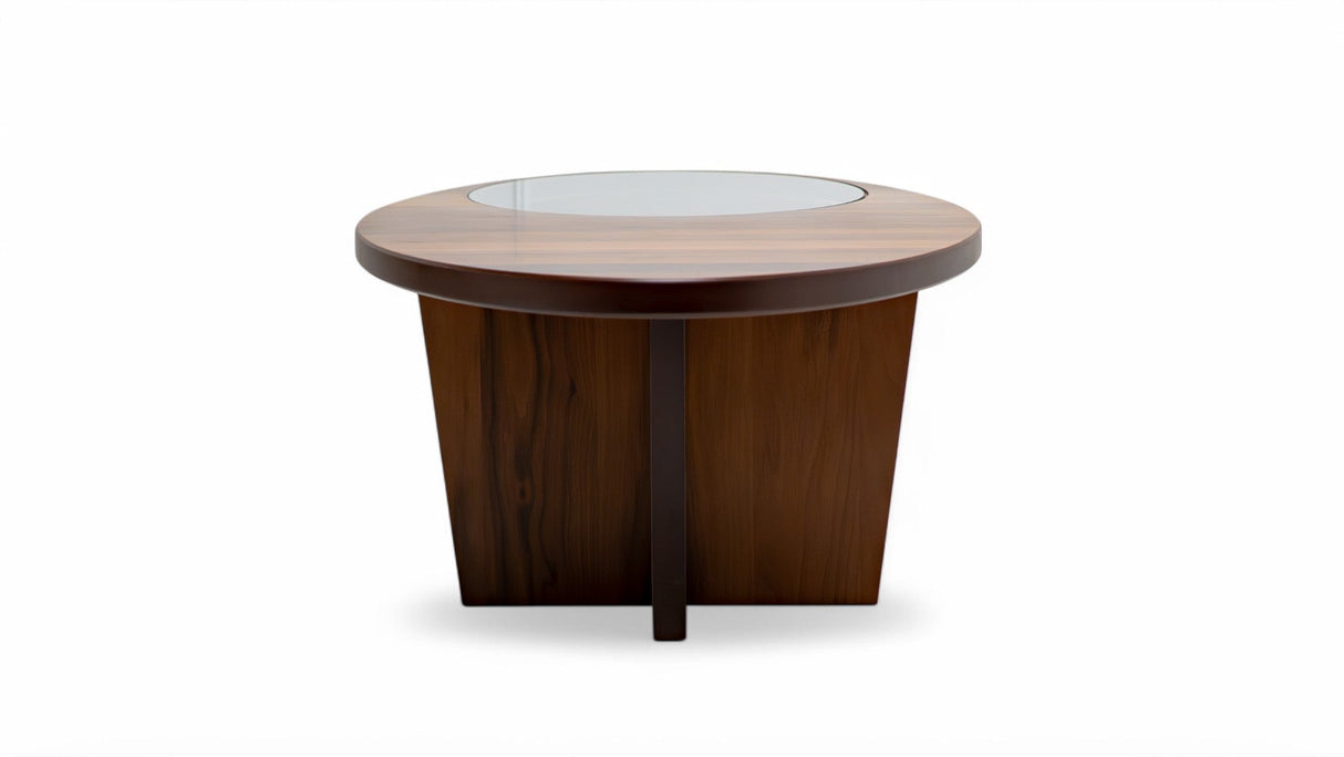 Ellipse Walnut Sculptural Coffee Table from Nova Furniture - Luna Furniture