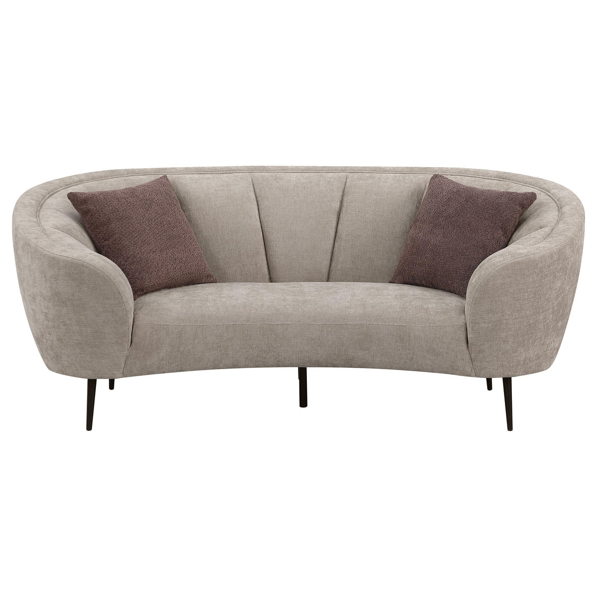 Ellorie Beige 3-Piece Upholstered Curved Sofa Set from Coaster - Luna Furniture