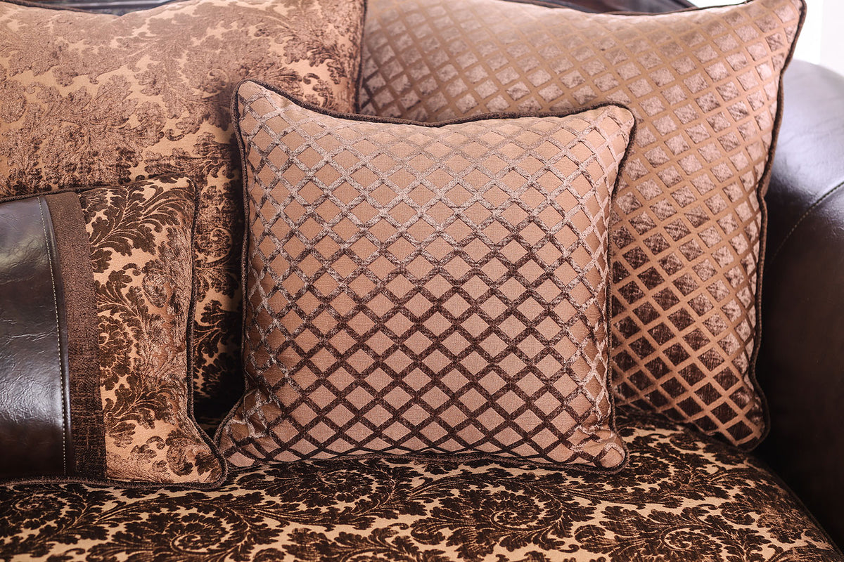Elpis Brown/Espresso Loveseat from Furniture of America - Luna Furniture