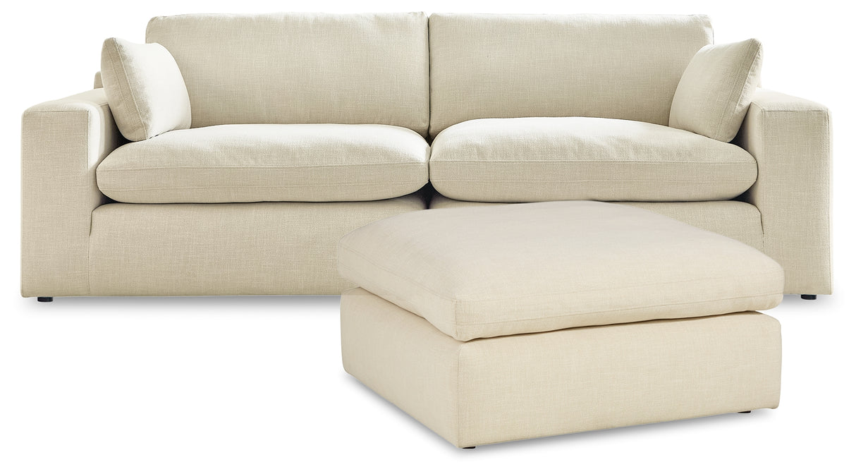 Elyza Linen 2-Piece Sectional with Ottoman from Ashley - Luna Furniture