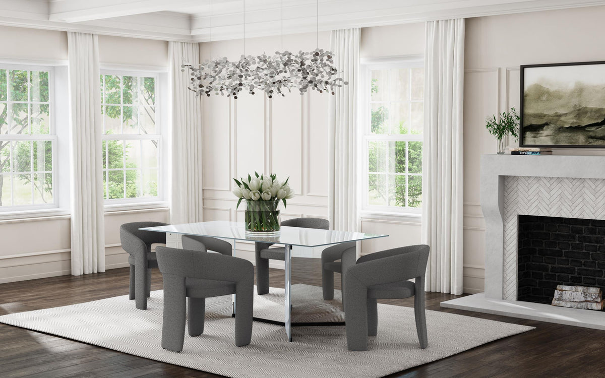 Emery Silver 76-inch Rectangular Mirrored Dining Table from Coaster - Luna Furniture