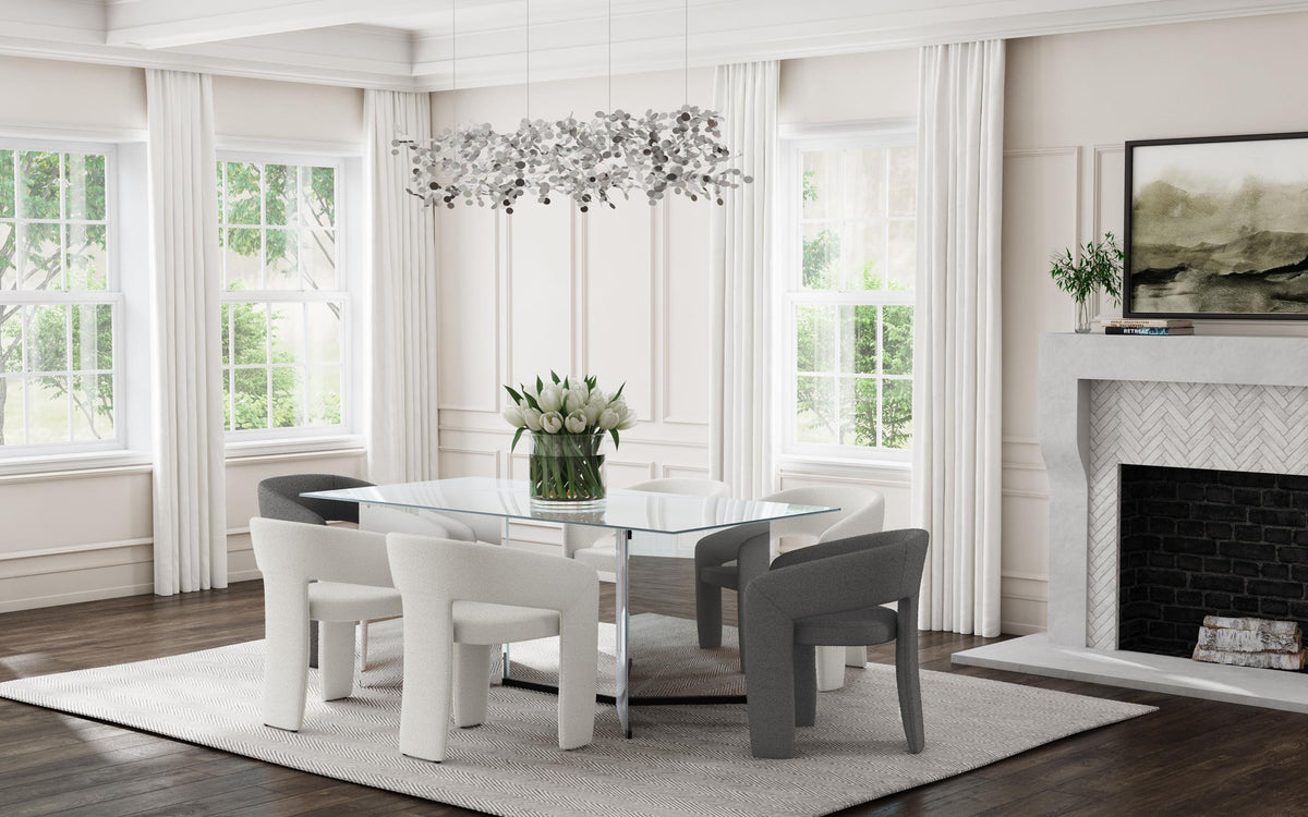 Emery Silver 76-inch Rectangular Mirrored Dining Table from Coaster - Luna Furniture