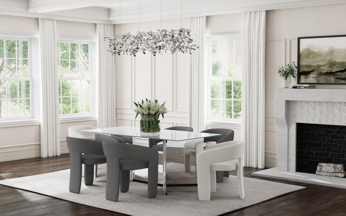 Emery Silver 76-inch Rectangular Mirrored Dining Table from Coaster - Luna Furniture